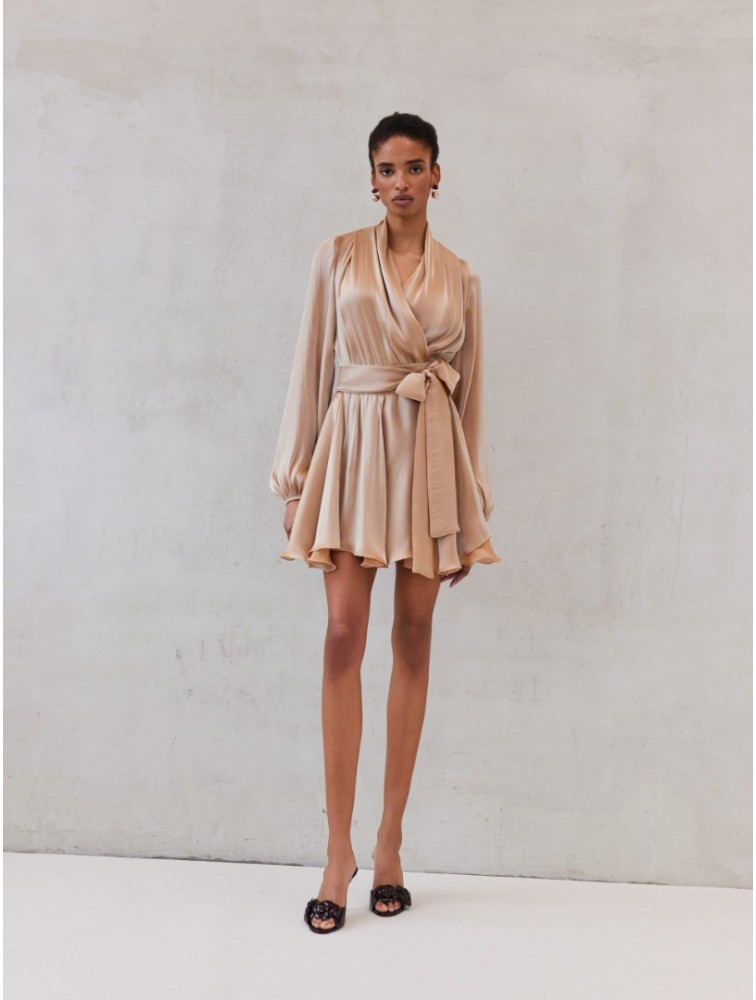 MIX AND MATCH Savina Champagne Μπεζ Φόρεμα