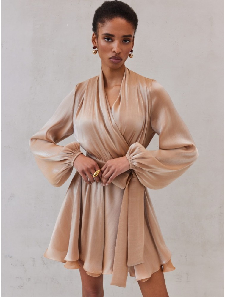 MIX AND MATCH Savina Champagne Μπεζ Φόρεμα