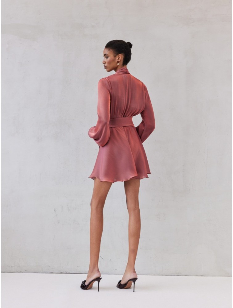 MIX AND MATCH Savina Dress Terracotta Τερακότα Μίνι Φόρεμα