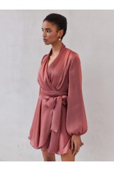 MIX AND MATCH Savina Dress Terracotta Τερακότα Μίνι Φόρεμα