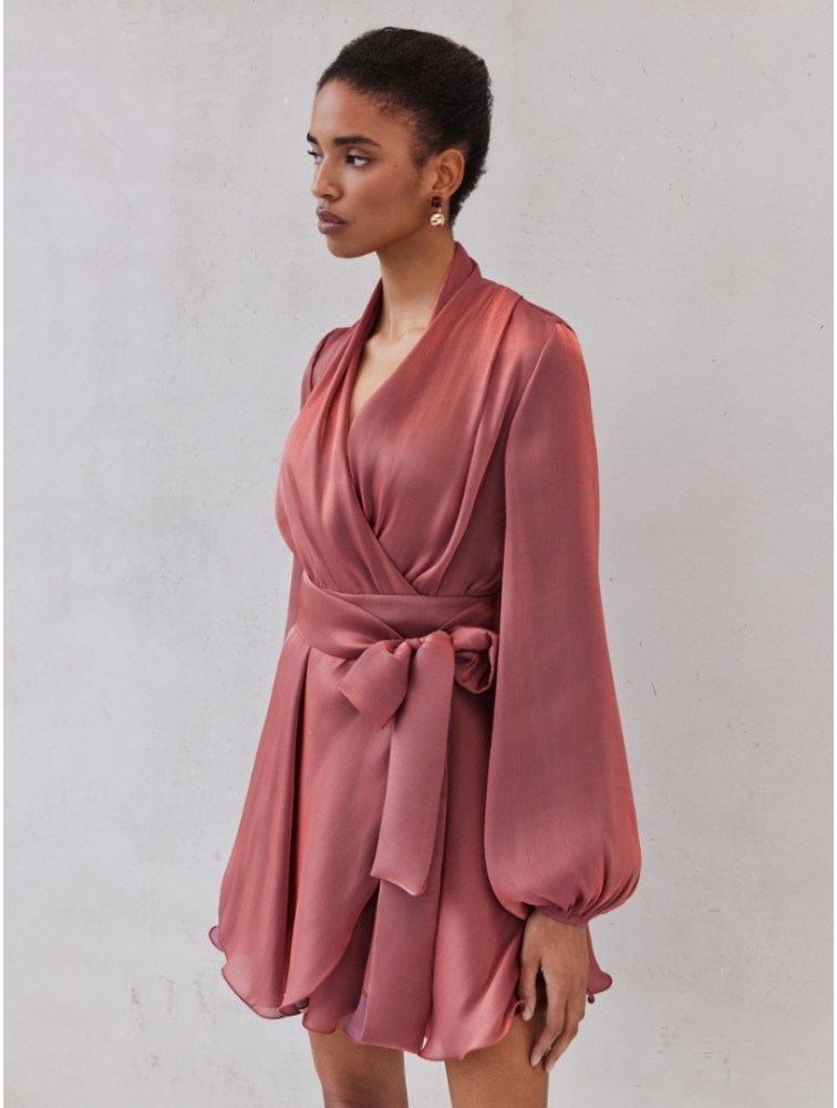 MIX AND MATCH Savina Dress Terracotta Τερακότα Μίνι Φόρεμα