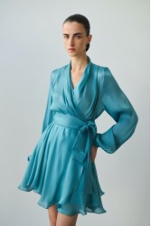 MIX AND MATCH Savina Turqoise Dress Τυρκουάζ Φόρεμα