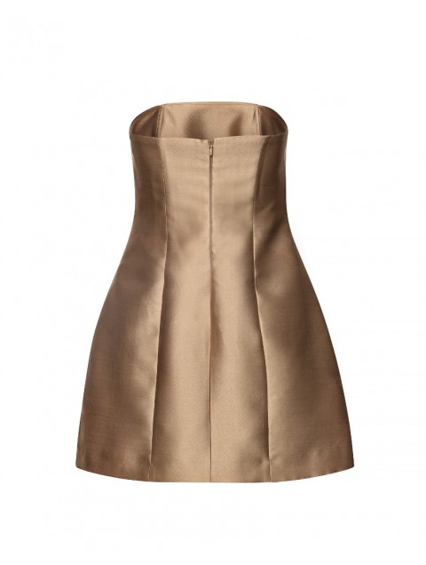MIX AND MATCH Solene Mini Dress Gold Χρυσό Μίνι Φόρεμα