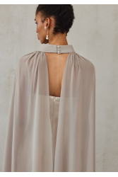 MIX AND MATCH Turtleneck Cape Greige