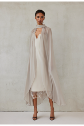 MIX AND MATCH Turtleneck Cape Greige