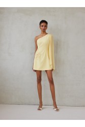 MIX AND MATCH Valerie Dress Butteryellow Κίτρινο Μίνι Φόρεμα