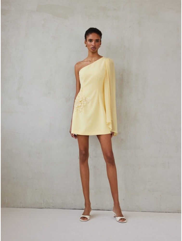 MIX AND MATCH Valerie Dress Butteryellow Κίτρινο Μίνι Φόρεμα