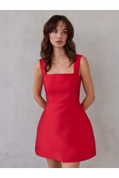 MIX AND MATCH Vasiliki Mini Dress Passion Red Κόκκινο Μίνι Φόρεμα
