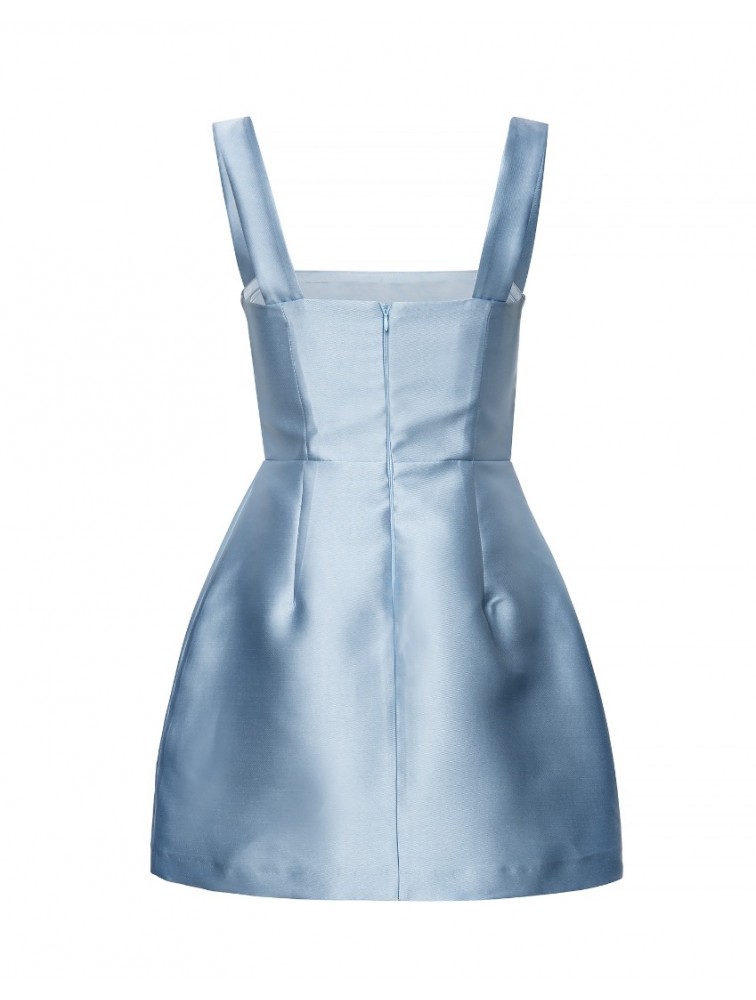 MIX AND MATCH Vasiliki Mini Dress Powder Blue Γαλάζιο Μίνι Φόρεμα