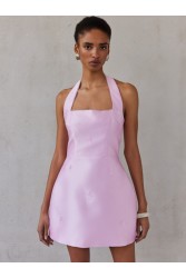 MIX AND MATCH Victoria Dress Pastel Pink Mini Μίνι Ροζ Φόρεμα