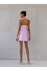 MIX AND MATCH Victoria Dress Pastel Pink Mini Μίνι Ροζ Φόρεμα