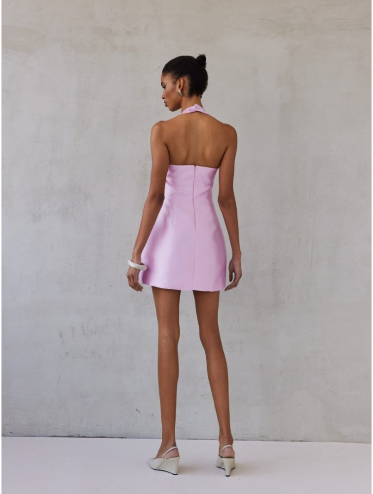 MIX AND MATCH Victoria Dress Pastel Pink Mini Μίνι Ροζ Φόρεμα