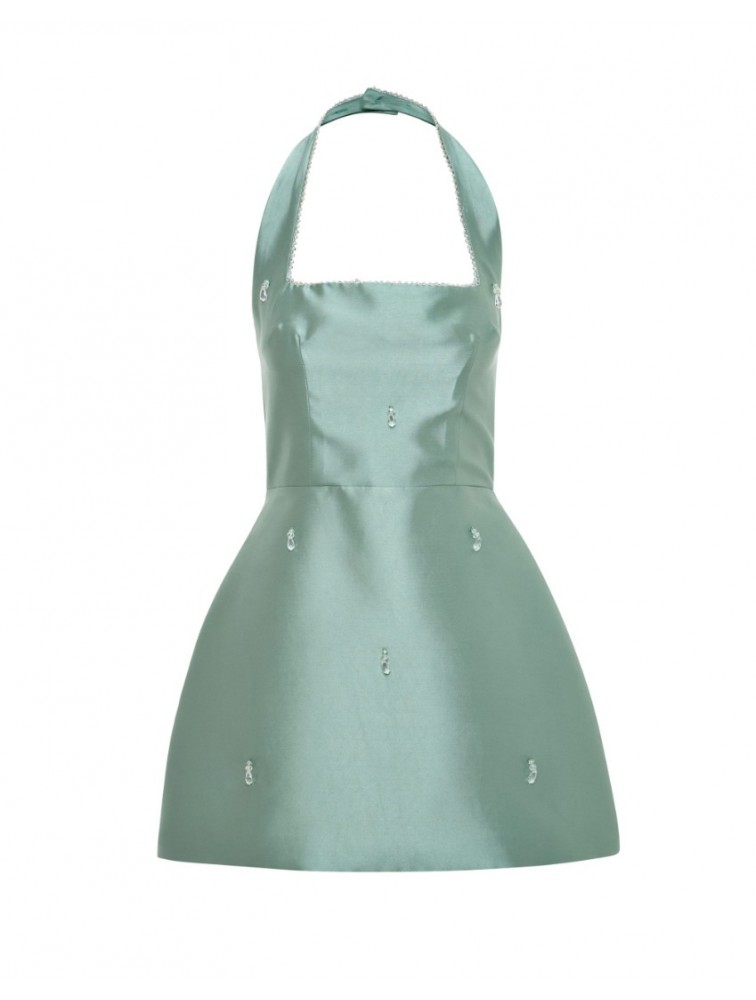 MIX AND MATCH Victoria Dress Soft Mint Mini Μίνι Μιντ Φόρεμα