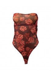 MYA COLLECTION Autumn Bodysuit Μπορντώ Κορμάκι
