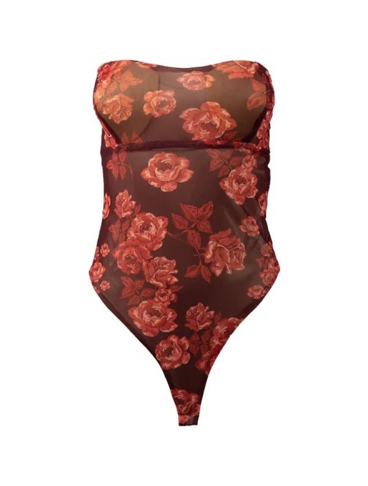 MYA COLLECTION Autumn Bodysuit Μπορντώ Κορμάκι