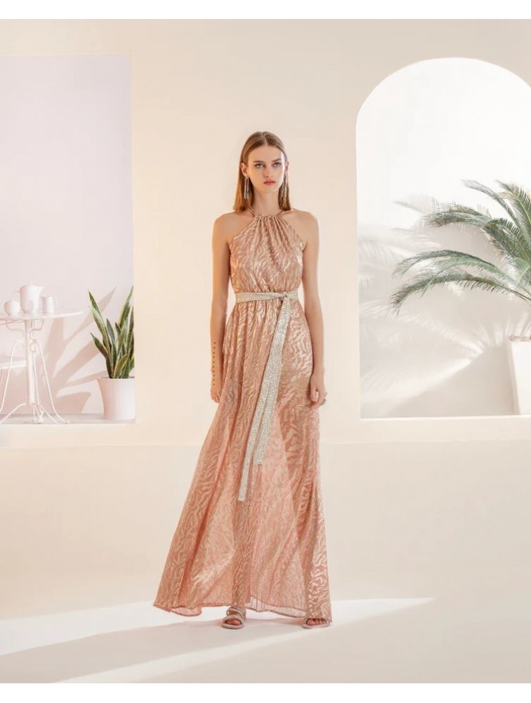 MYA COLLECTION Atalanta Dress Ροζ Χρυσό Φόρεμα