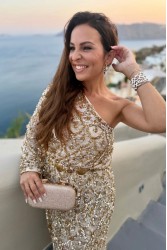 MYA COLLECTIO Asteria Dress Παγετένιο Φόρεμα με ένα Ώμο