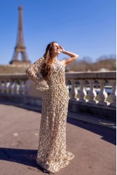 MYA COLLECTIO Asteria Dress Παγετένιο Φόρεμα με ένα Ώμο
