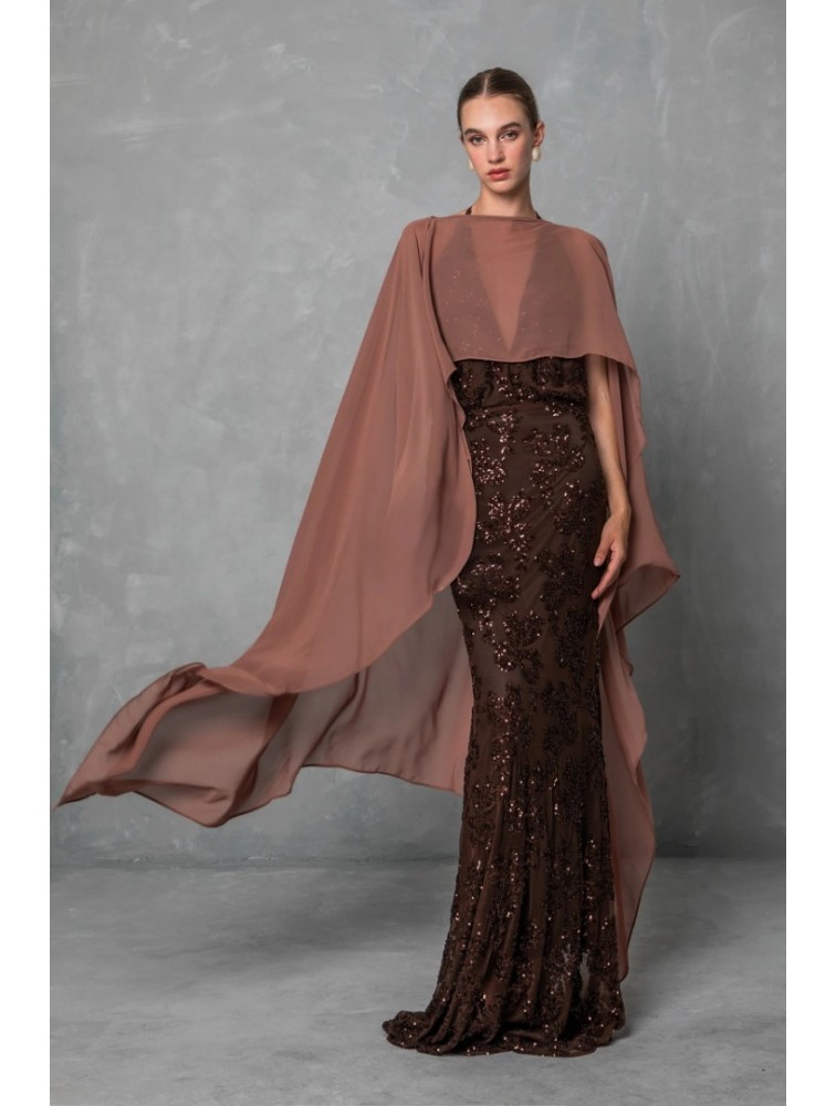 MYA COLLECTION Belisse Cape Καφέ Κάπα