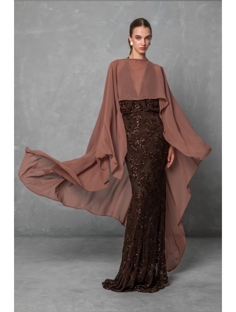 MYA COLLECTION Belisse Cape Καφέ Κάπα
