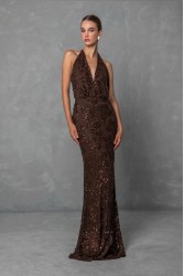 MYA COLLECTION Belisse Dress Καφέ Φόρεμα