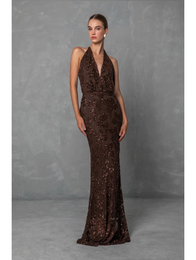 MYA COLLECTION Belisse Dress Καφέ Φόρεμα