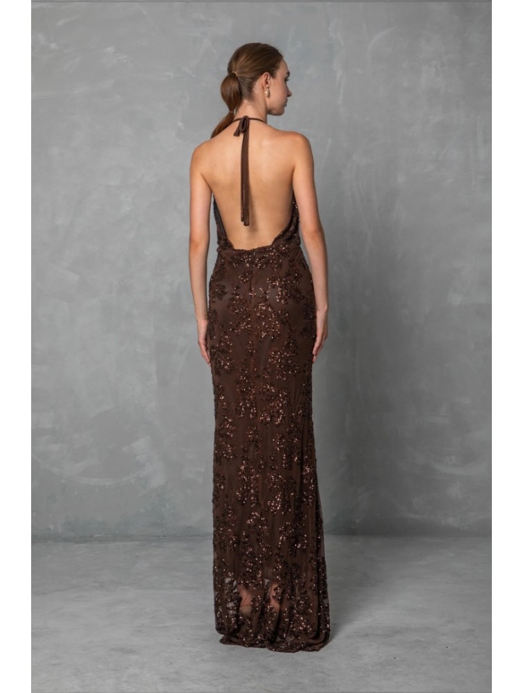 MYA COLLECTION Belisse Dress Καφέ Φόρεμα