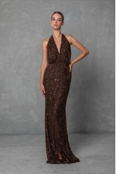 MYA COLLECTION Belisse Dress Καφέ Φόρεμα