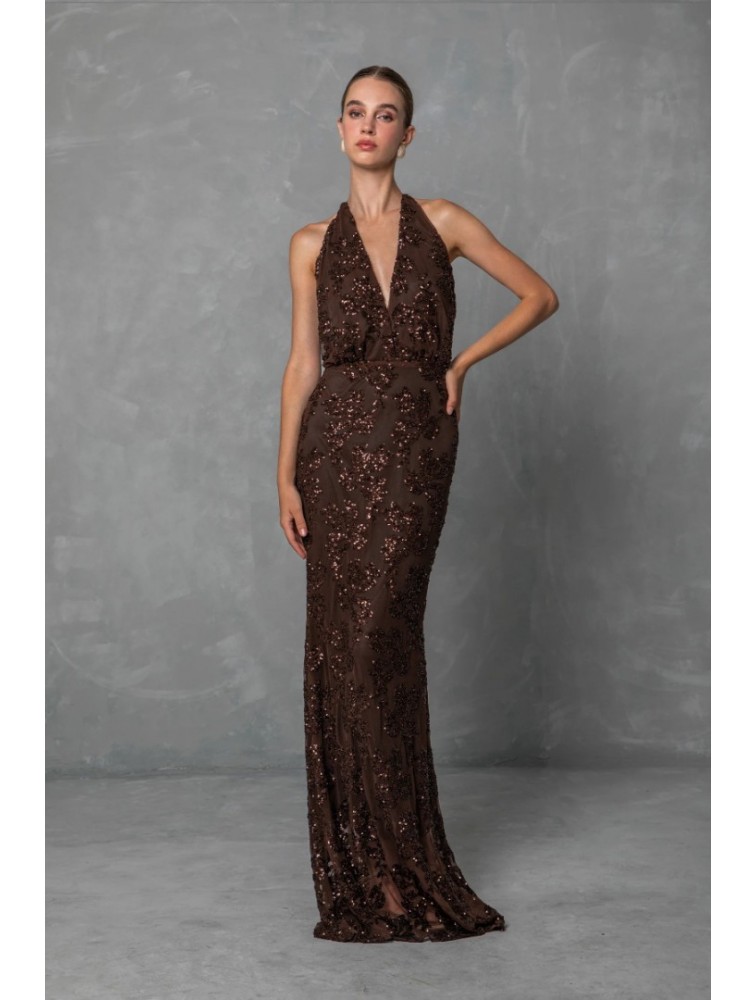 MYA COLLECTION Belisse Dress Καφέ Φόρεμα