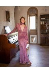 MYA COLLECTION Borboleta Mauve Dress Μωβ Φόρεμα