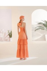 MYA COLLECTION Chouko Skirt Orange Πορτοκαλί Φούστα