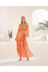 MYA COLLECTION Chouko Top Orange Πορτοκαλί Τοπ
