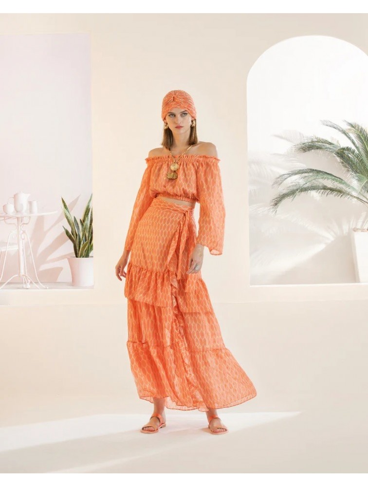 MYA COLLECTION Chouko Top Orange Πορτοκαλί Τοπ