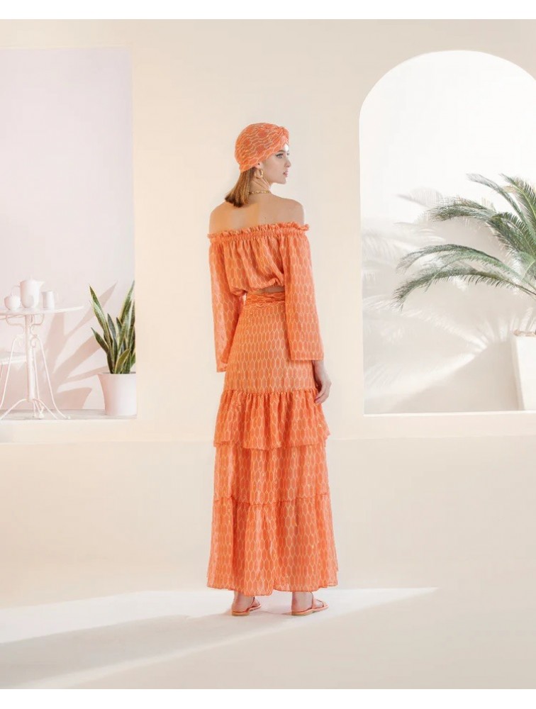 MYA COLLECTION Chouko Top Orange Πορτοκαλί Τοπ