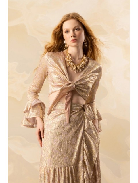 MYA COLLECTION Dashara Top Rose Gold Top