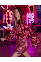 MYA COLLECTION Demi Skirt Μπορντώ Φούστα