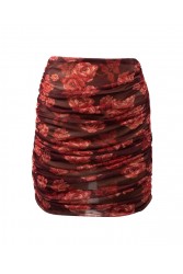 MYA COLLECTION Demi Skirt Μπορντώ Φούστα