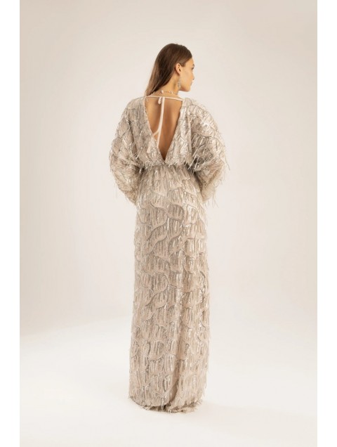MYA COLLECTION Dianara Maxi Dress Ecru