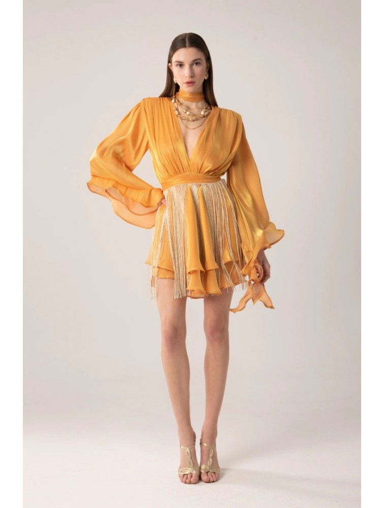 MYA COLLECTION Hilary Dress Orange Dress
