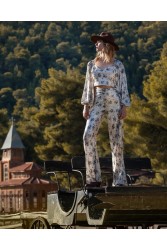 MYA COLLECTION Lynn Ann Pants  Ασημί Παντελόνα