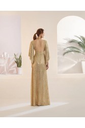 MYA COLLECTION Mazarine Dress Χρυσό Φόρεμα