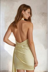 MYA COLLECTION Meline Dress Yellow Mini Dress