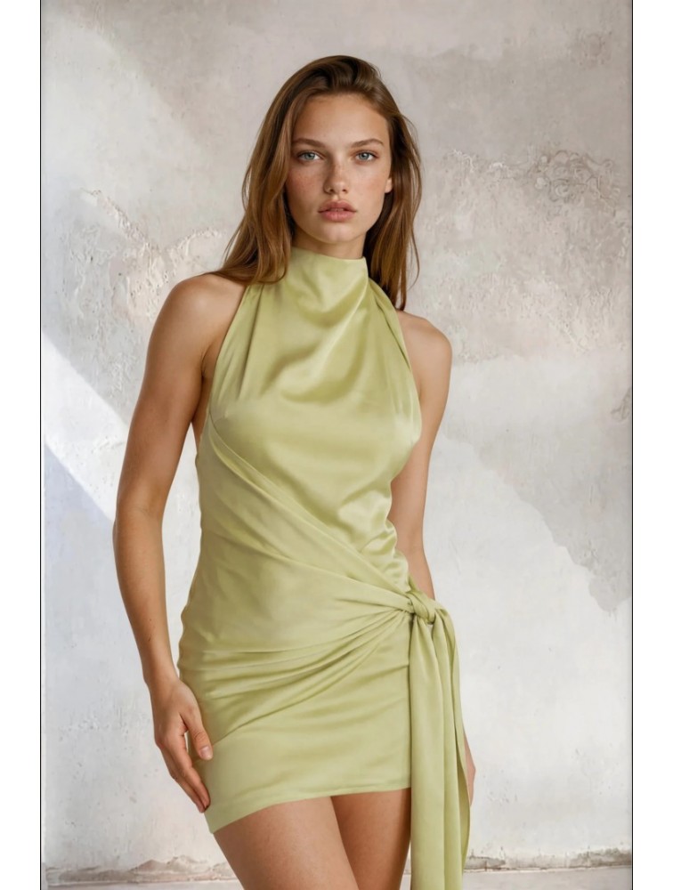 MYA COLLECTION Meline Dress Yellow Mini Dress