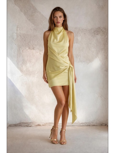 MYA COLLECTION Meline Dress Κίτρινο Μίνι Φόρεμα