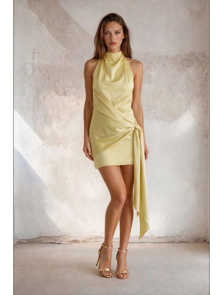 MYA COLLECTION Meline Dress Yellow Mini Dress