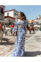 MYA COLLECTION Morgane Top Blue Μπλε Τοπ