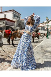 MYA COLLECTION Morgane Top Blue Μπλε Τοπ