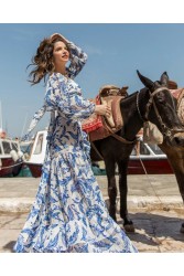 MYA COLLECTION Morgane Top Blue Μπλε Τοπ