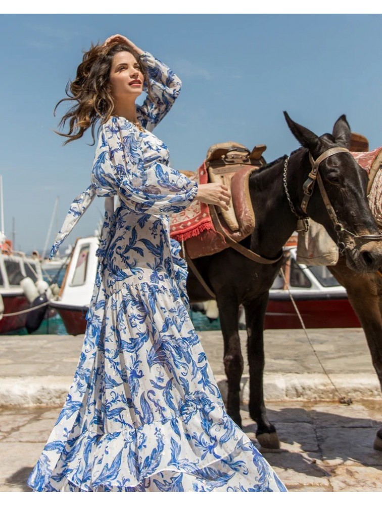 MYA COLLECTION Morgane Top Blue Μπλε Τοπ