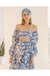 MYA COLLECTION Morgane Top Blue Μπλε Τοπ